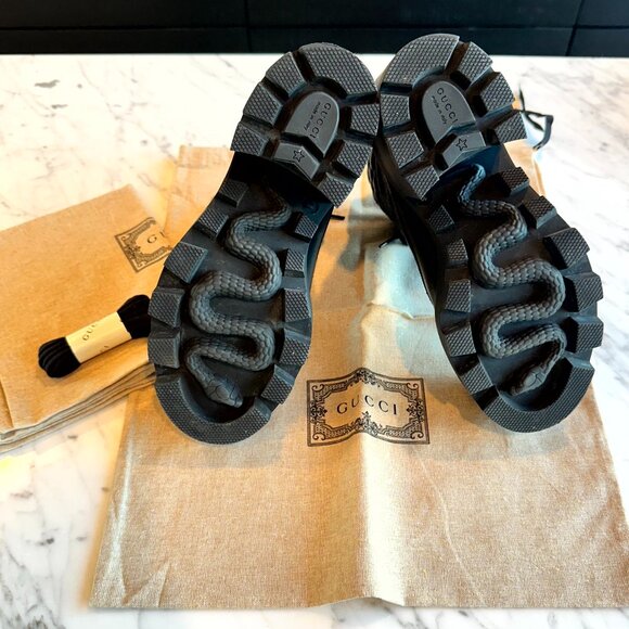 Gucci Women's GG Ankle Boot - Black Supreme Canvas - Size: 39 = 9 US - Picture 11 of 13